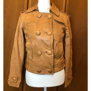 Vintage Leather Jacket, Banana Republic, Cropped Bomber